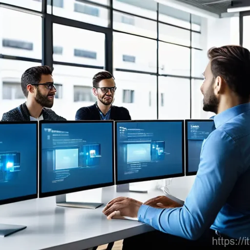 클라우드 컴퓨팅 실무에서 팀워크 강화 팁 - **Prompt:** A diverse team of six tech professionals, dressed in smart-casual Italian business attir...