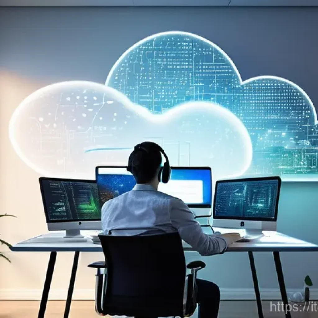 클라우드 환경에서의 AI ML 모델 배포 - **Prompt 1: The AI Developer's Cloud Playground**
"A young, diverse data scientist, dressed in s...