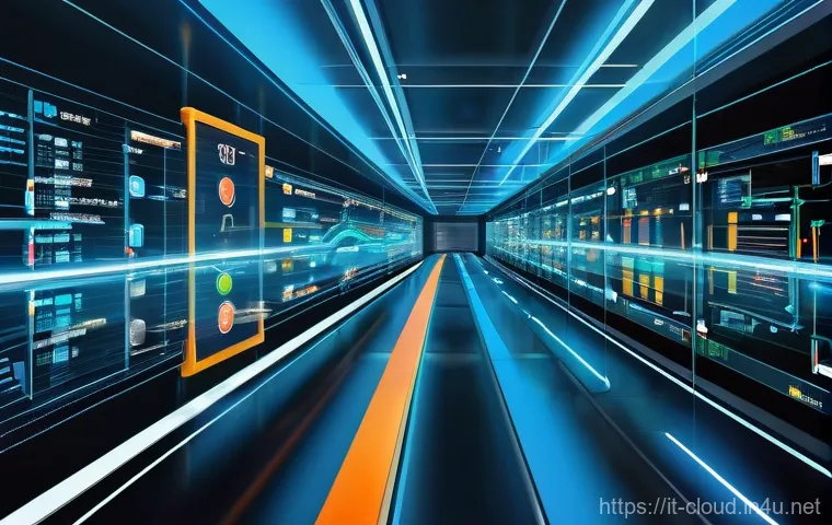 클라우드 네이티브 애플리케이션 설계 - **Prompt:** A detailed, intricate schematic view of a complex digital ecosystem, focusing on the int...